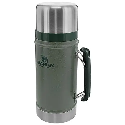 Produktbild: Stanley Classic Legendary Thermobehälter Für Essen 940 ml - Hält 20 Stunden Heiß Oder 24 Stunden Kalt - Edelstahl Warmhaltebehälter - BPA-Frei - Spülmaschinenfest - Hammertone Green
