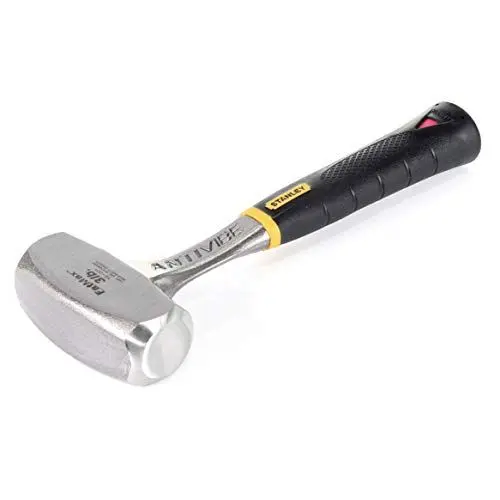 Produktbild: Stanley Fäustel Antivibe, Vibrationsdämpfung, Stahlstiel, thermoplastischer Gummigriff, Kopflänge 100mm, 1-56-001
