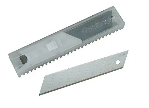 Produktbild: Stanley FatMax Abbrechklingen 2-11-718 (18mm, Ersatzklingen für Cuttermesser, patentierte & induktionsgehärtete Schneide, ideal zum Schneiden von Karton, Leder, Kunststoff, 10 Stück im Spender)