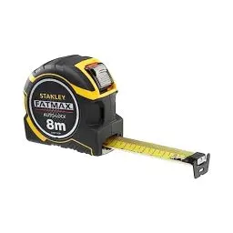Produktbild: STANLEY FatMax Maßband Bandmaß PRO Autolock (Maßband 8 m Länge, 32 mm Klingenbreite, austauschbare Haken, Mylar Schutzschicht, mit Feststeller & Rücklauf, inkl. Gürtel-Clip) - XTHT0-33501