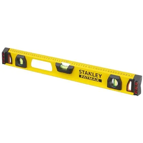 Produktbild: Stanley FatMax I-Profil Wasserwaage II (60 cm Länge, 2 vertikale Libellen/1 horizontale Libelle, Aluminium) 1-43-553
