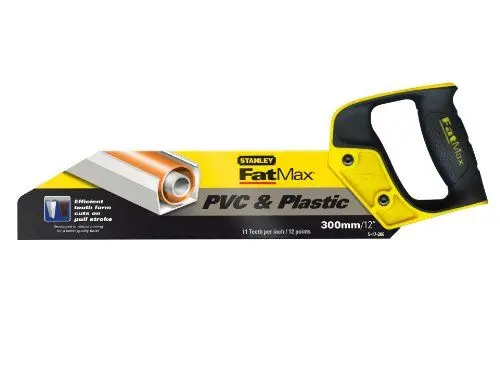 Produktbild: Stanley FatMax Kunststoffsäge, feine Verzahnung, 11 Zähne/Inch, 300mm Blattlänge, 2-17-206
