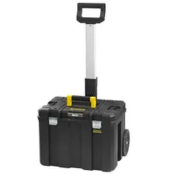 Produktbild: STANLEY Werkzeugbox/Werkzeugkoffer leer Werkzeugkasten - Werkzeugkiste (36 Liter, mit robusten Schwerlasträdern, bis 30 kg belastbar, mit Teleskophandgriff, Metallschließen, mit Ösen) FMST1-75753