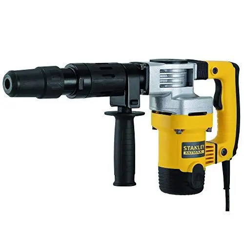 Produktbild: Stanley FatMax SDS-max Meißelhammer SFMEH220K (1.010 Watt, 8,5 Joule, mit Pneumatik-Hammerwerk für Meißelarbeiten in Mauerwerk, Stein und Beton,verstellbarer Zweithandgriff, inkl. Koffer)