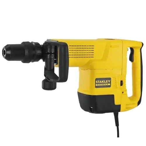 Produktbild: Stanley FatMax SDS-max Meißelhammer SFMEH230K (1.600 Watt, 15 Joule, mit Pneumatik-Hammerwerk für Meißelarbeiten in Mauerwerk, Stein und Beton, Multi-Positions-Zweithandgriff, inkl. Koffer)