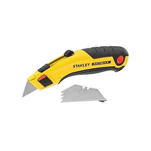Produktbild: Stanley Fatmax Messer 1-10-778 (mit einziehbarer Klinge, 170 mm Länge, robustes Zinkdruckgehäuse mit patentierter InterLock-Verbindung, Ersatzklingen im Griff verstaubar, Klingenwechsel ohne Werkzeug)