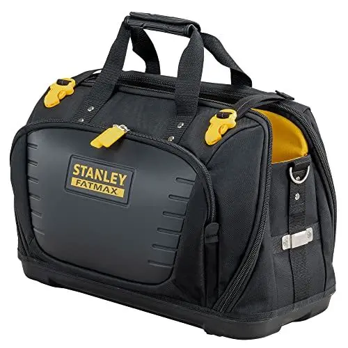 Produktbild: STANLEY FatMax Werkzeugtasche/Tragetasche für Werkzeug mit Fächern Quick Access (mit 4 Fächern, aus 600 x 600 Denier Nylon, mit Kunststoffboden & gepolstertem Schultergurt) FMST1-80147