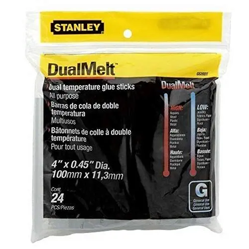 Produktbild: Stanley Heißklebesticks (DualMelt, 7 mm x 100 mm, Heißklebepatronen für GR15, 24 Stück) 1-GS10DT