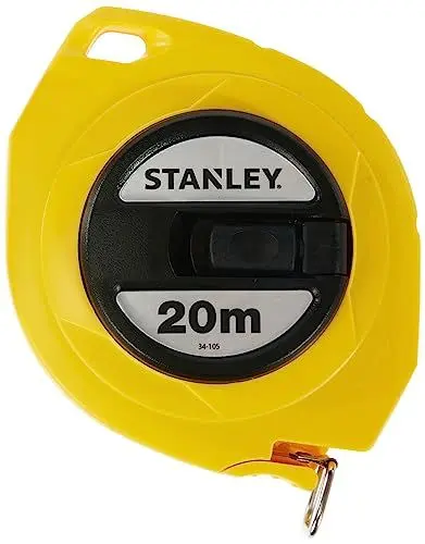 Produktbild: Stanley Kapselbandmass Standard Stahl, 20m Länge, Stahlbandmaß mit Polymerschutzschicht, ABS-Kunststoff, 0-34-105