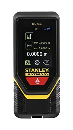 Produktbild: Stanley Laser-Entfernungsmesser TLM165s (Längen-, Flächen-, Volumen- und Höhenmessung, Bluetooth Datenübertragung (iOS und Android), inkl. Aufbewahrungstasche und Batterie) STHT1-77139