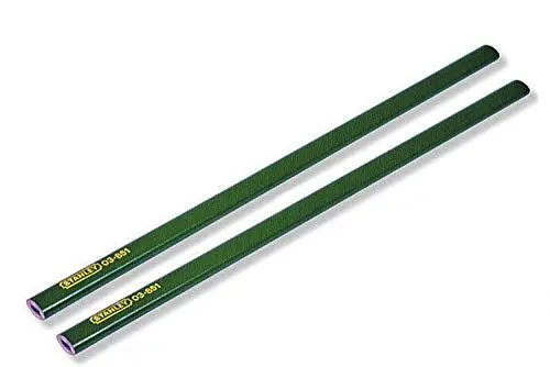 Produktbild: Stanley Maurerbleistift harte Mine (176 mm Länge, 2 Stück) 0-93-932, grün