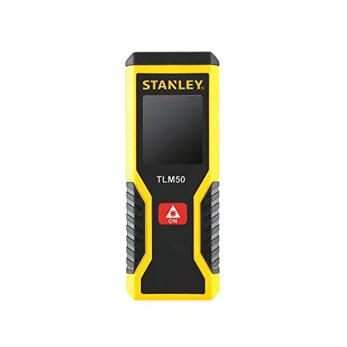 Produktbild: Stanley STHT1-77409 Laser-Entfernungsmesser / Distanzmesser TLM50 (mit Ein-Knopf-Klick-Messung, Messbereich 0,15 m bis 15 m, +/- 3 mm Messgenauigkeit, kompaktes Bi-Material Gehäuse)