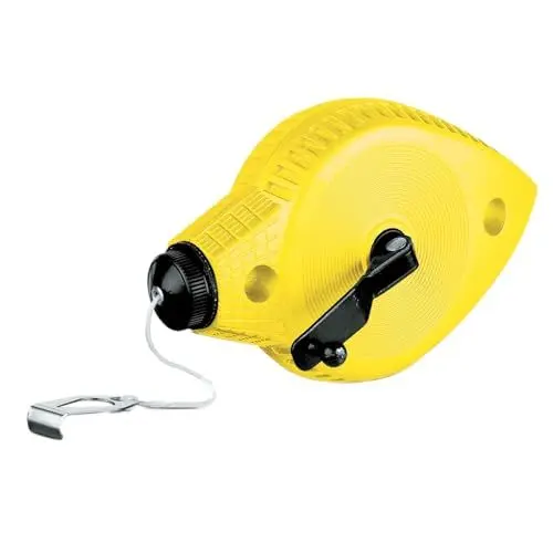 Produktbild: Stanley Schlagschnur 0-47-100 (30m, wetterfestes Aluminiumgehäuse, ausklappbare & arretierbare Kurbel, auch als Senklot verwendbar)