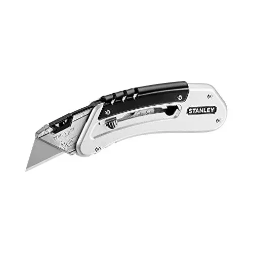 Produktbild: Stanley Sportmesser Quickslide 0-10-810 (145 mm Länge, kompaktes Messer für Beruf & Freizeit, Metallkorpus für maximale Kraftübertragung, Klingenwechsel ohne Werkzeug, mit Gürtelclip)