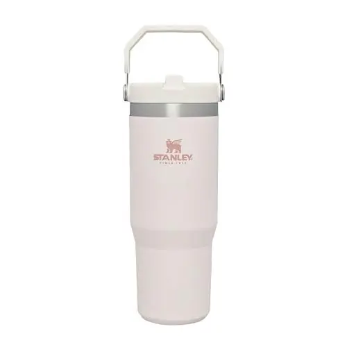 Produktbild: Stanley Flip Straw Tumbler 1.0 Trinkflasche Mit Strohhalm 0.89L - Thermosflasche Hält 12+ Stunden Kalt - Spülmaschinenfest - Sportflasche - Wasserflasche BPA Frei - Rose Quartz