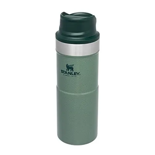 Produktbild: Stanley Trigger Action Thermobecher 0.35L - Hält 5 Stunden Heiß - Kaffeebecher To Go Auslaufsicher - Thermosflasche für Kaffee, Tee & Wasser - BPA-Frei - Edelstahl - Spülmaschinenfest - Green