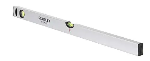 Produktbild: Stanley Wasserwaage Klassik (80 cm Länge, magnetisch, schlagfeste Blocklibelle, große Seitenlibelle) STHT1-43112, Silber