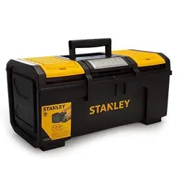 Produktbild: Stanley Werkzeugbox Basic (49 x 27 x 24 cm, Werkzeugorganizer mit Schnellverschluss, schwere Ausführung, Trolley mit ergonomischem Bi-Material Griff) 1-79-217