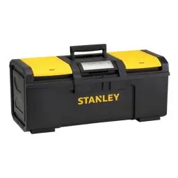 Produktbild: Stanley Werkzeugbox Basic (24 Zoll, 60 x 28 x 26 cm, Trolley aus Kunststoff, Koffer mit Schnellverschluss und Organizer, geräumiger und praktischer Werkzeugkasten) 1-79-218
