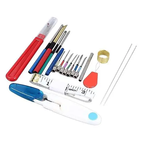Produktbild: Stanznadel-Kunst-Sticksets, Nadeln in Verschiedenen Stilen mit Austauschbarem Kopf für DIY-Näharbeiten, Geeignet für Alle Altersgruppen, Kunstwerke mit Vorhängen, Teppichen,
