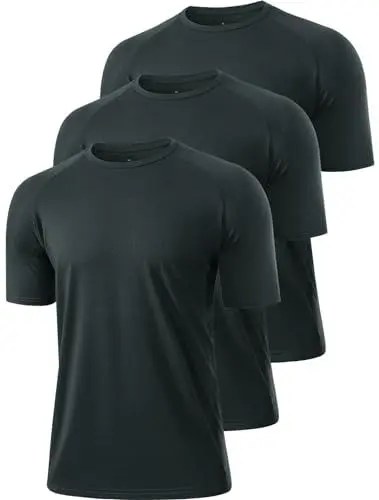 Produktbild: Star Vibe 3 Stücke T-Shirts Für Herren Set Sportbekleidung Fitness Tshirt Herren Sport Shirt Männer Trainingsshirt Herren Black/Black/Black L