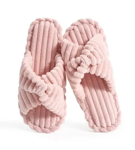 Produktbild: Star Vibe Damenhausschuhe House Slippers Women Home Slippers Pantoffeln Damen Fluffy Slippers Schlappen Damen Aesthetic Hausschuhe Pink S