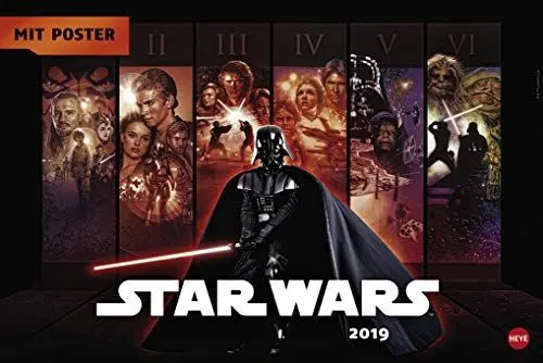 Produktbild: Star Wars Broschur XL 2024. Praktisch und ein absoluter Hingucker: Terminplaner 2024 groß mit den besten Szenen aus den Star Wars Filmen. Viel Platz für Termine in einem Kalender für Star Wars Fans.