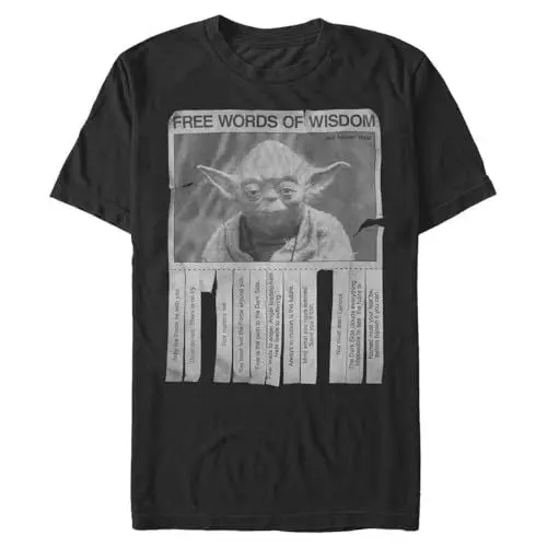 Produktbild: Star Wars Herren Worte der Weisheit T-Shirt, Schwarz, S
