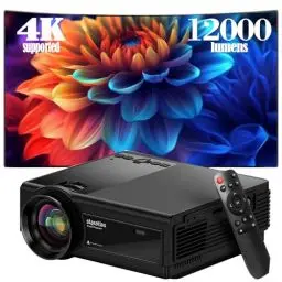 Produktbild: Staratlas Beamer, Mini Beamer mit WiFi und Bluetooth, 12000L Mini Projektor HD 1080P Video Beamer für Phone Laptop, Handy Beamer 4K Unterstützt, Beamer Heimkino Kompatibel mit TV Stick/HDMI/USB/PS5