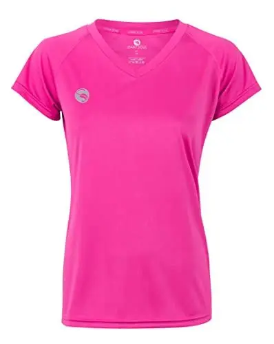 Produktbild: STARK SOUL Damen Sport Shirt Fitness T-Shirt vital, Kurzarm Funktionsshirt, Atmungsaktiv Schnelltrocknendes Trainingsshirt - Pink - L