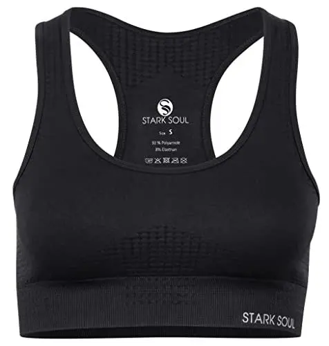 Produktbild: STARK SOUL Sport BH - herausnehmbare Cups, Medium Support | Schwarz, Größe M