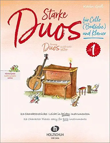 Produktbild: Starke Duos 1 für Cello (Bratsche) und Klavier: 23 Charakterstücke – Leicht in beiden Instrumenten