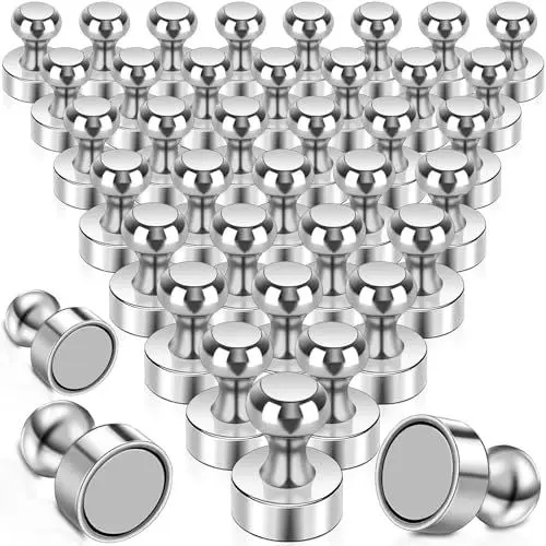 Produktbild: Starke Magnete, 36 Stück Neodym Magnete Extra Stark Mini Magnet für Kühlschrank, Magnettafel, Kegelmagnete, Stecktafel, Pinnwand Kleine Magnete für Whiteboard Büro Metall Kühlschrankmagnete