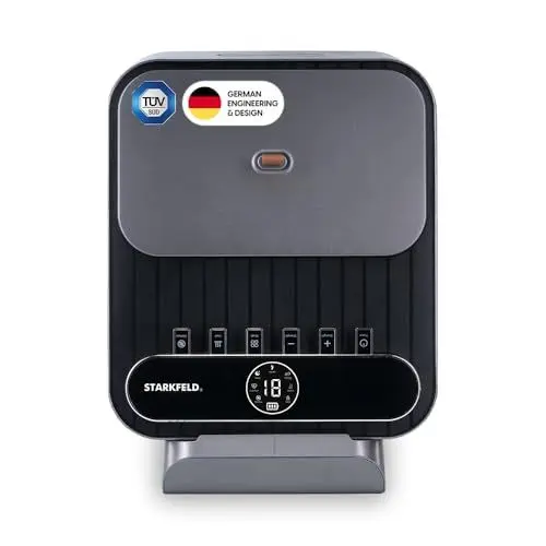 Produktbild: STARKFELD HOME® FOOTRELAX – Entspannende Fußmassage mit Wärmefunktion | Kabelloses 4-in-1 Luxus Fußmassagegerät | Ergonomisches Design | Ideal für Zuhause zur Entspannung und Erholung | Piano Black