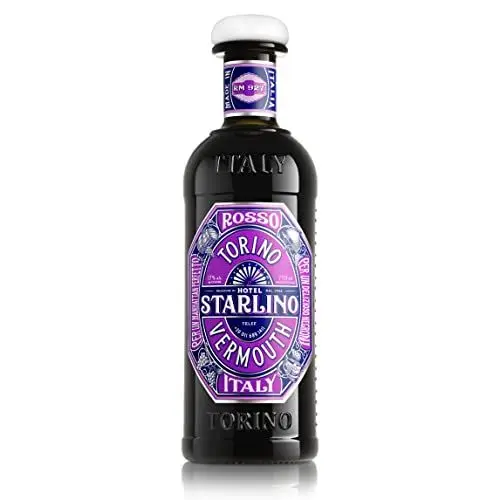 Produktbild: Starlino Rosso Vermouth 17% Vol Alkohol – italienischer roter Wermut, Sweet Vermouth mit Vanillenote gereift in Amerikanischen Bourbon Fässern, Roter Vermouth (1 x 0,75l Flasche)