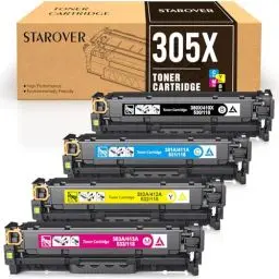 Produktbild: STAROVER Wiederaufbereitet Toner für HP 305X CE410X 305A CE411A für HP Laserjet Pro Color MFP M475dw M475dn M451nw M451dn M451dw, Laserjet Pro 300 Color MFP M375nw M351a (Schwarz Cyan Gelb Magenta)