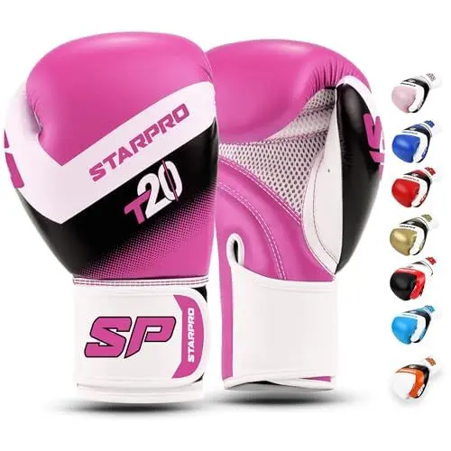 Produktbild: Starpro | T20 Boxhandschuhe für Harte Schläge & schnelles K.O. | Boxhandschuhe Männer, Boxhandschuhe Damen, Box Handschuh Herren Set, Boxen Sport, Box Training, Box Handschuhe, Boxing Gloves