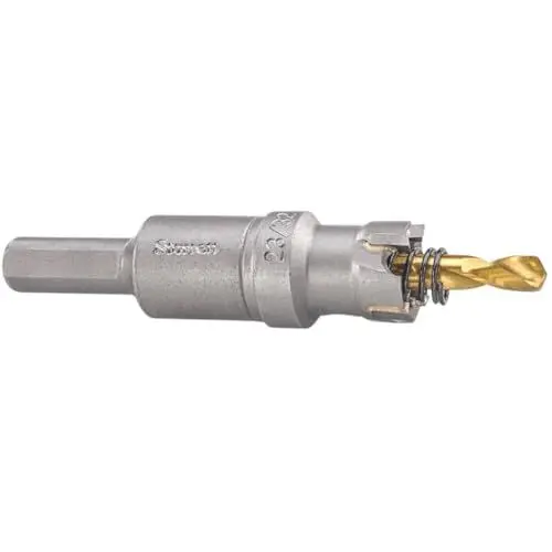 Produktbild: Starrett Hartmetall-bestückte Lochsäge - SM18 Blechschneider mit Aufnahme- und Zentrierbohrer - zum Bohren von Edelstahl-Aluminiumlegierungen - 18 mm