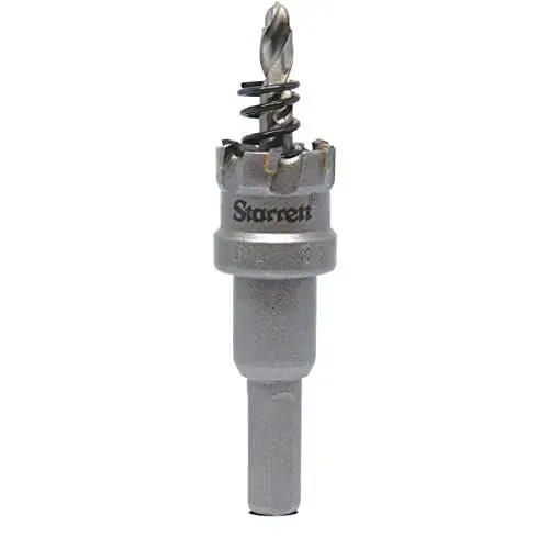 Produktbild: Starrett Hartmetall-bestückte Lochsäge - SM22 Blechschneider mit Aufnahme- und Zentrierbohrer - zum Bohren von Edelstahl-Aluminiumlegierungen - 22 mm