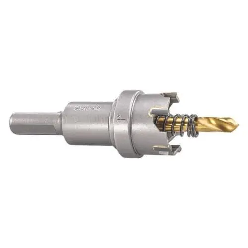 Produktbild: Starrett Hartmetall-bestückte Lochsäge - SM25 Blechschneider mit Aufnahme- und Zentrierbohrer - zum Bohren von Edelstahl-Aluminiumlegierungen - 25 mm