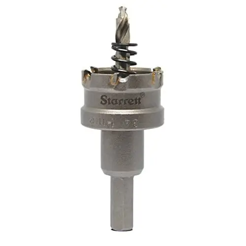 Produktbild: Starrett Hartmetall-bestückte Lochsäge - SM34 Blechschneider mit Aufnahme- und Zentrierbohrer - zum Bohren von Edelstahl-Aluminiumlegierungen - 34 mm