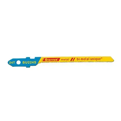 Produktbild: Starrett Metall-Stichsägeblätter - 5er-Pack BU224S Einheitlicher Schaft 24 Zähne pro Zoll Bi-Metall Einzigartiger Sägeblattsatz für Schneckenschnitte