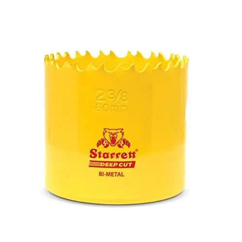 Produktbild: Starrett Tiefschnitt-Lochsäge - DCH0238 Hochleistungs-Bimetall mit zusätzlichen Kobalt-HSS-Zähnen - für Metalle, Holz, Gusseisen, Glasfaser-Kunststoffe - 60 mm