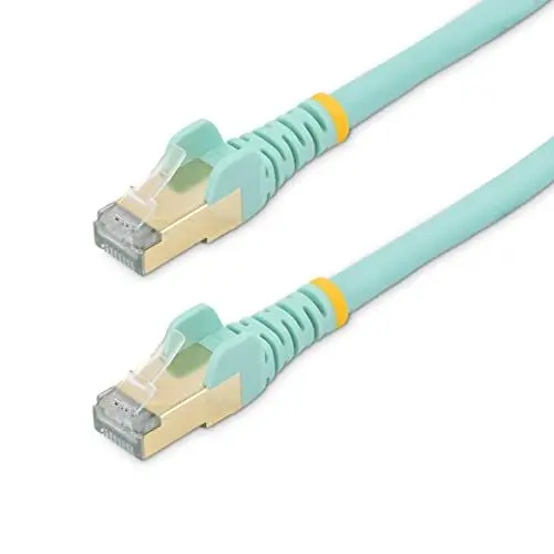 Produktbild: StarTech.com 1m Cat6a Ethernet Kabel, geschirmt (STP), Cat6a Netzwerkkabel, Cat6a Patchkabel, Cat 6a, Türkis