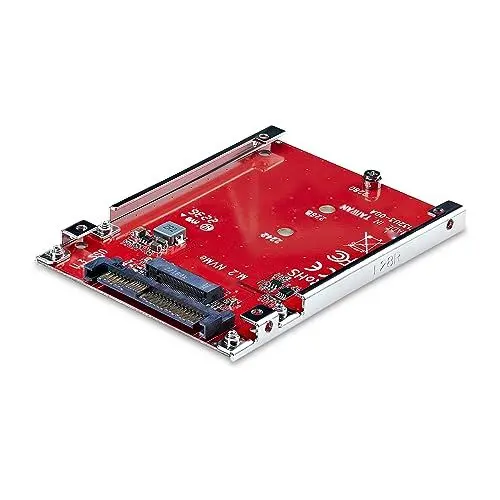 Produktbild: StarTech.com M.2 auf U.3 Adapter für M.2 NVMe SSDs, PCIe M.2 Laufwerk zu 2,5 Zoll U.3 (SFF-TA-1001) Host-Adapter/Konverter, M.2 SSD NVMe Gehäuse mit U3 Anschluss, TAA-konform (1M25-U3-M2-ADAPTER)