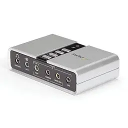Produktbild: StarTech.com USB 2.0 Soundbox 7.1 Adapter - externe USB Soundkarte mit SPDIF Didital Audio - External Soundcard mit 8x 3,5mm Buchse (ICUSBAUDIO7D)