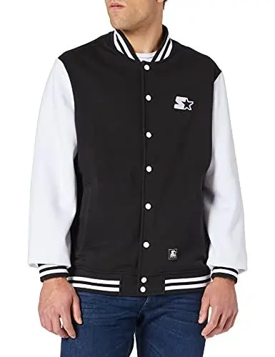 Produktbild: STARTER BLACK LABEL Herren Starter College Fleece Jacket XL Black/White