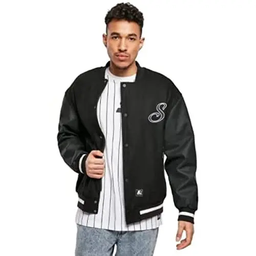 Produktbild: STARTER BLACK LABEL Herren Starter Script College Jacket Black, L