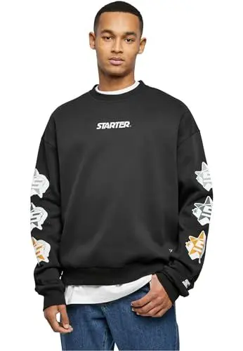 Produktbild: STARTER BLACK LABEL Herren Starter Star Sleeve Crewneck M Black