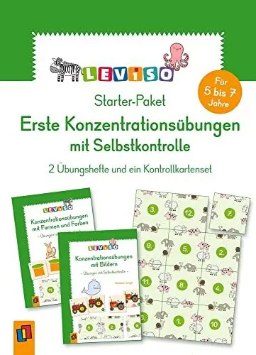 Produktbild: Starter-Paket - Erste Konzentrationsübungen mit Selbstkontrolle: 2 Übungshefte und ein Kontrollkartenset (LEVISO)